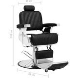 vidaXL Frizerski stol črn 68x69x116 cm umetno usnje Cene
