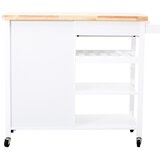 Premier Housewares Servirni voziček na kolesih iz masivnega kavčukovca 48x105 cm Frankfurt – | Shoptok.si