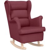  Stolica za ljuljanje 74x90x102 cm od tkanine crvena boja vina | shoptok.hr
