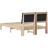 vidaXL Krevetni okvir s tapiciranim uzglavljem Smeđa 120 x 190 cm | shoptok.hr