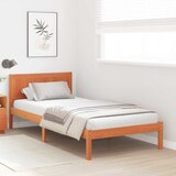  Krevetna konstrukcija Smeđa 75 x 190 cm Čvrsto borovo drvo | shoptok.hr