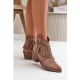 S. BARSKI Women's Cowboy Boots With Zip Eco Suede Brown S.Barski | Eponuda.ba