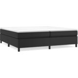  s oprugama i madracem crni 200x200 cm od umjetne kože | shoptok.hr