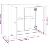  Komoda boja dimljenog hrasta 70x35 5x67 5 cm konstruirano drvo | shoptok.hr