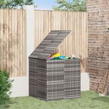  Kutija za vrtne jastuke od PE ratana 100 x 97,5 x 104 cm siva | shoptok.hr