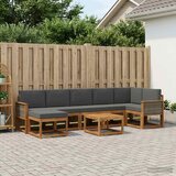  Set vanjskih sofa 8 kom. Prirodna i antracit Poliester | shoptok.hr