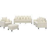 vidaXL 4-dijelni set sofa s jastucima krem baršunasti | shoptok.hr
