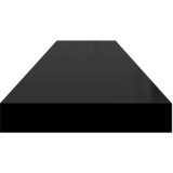  Plutajuća zidna polica visoki sjaj crna 120 x 23,5 x 3,8 cm MDF | shoptok.hr
