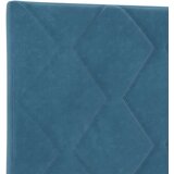  Boxspring krevet s madracem Plava 160 x 200 cm Baršun - Plava 160 x 200 cm Dizajn s rombovima | shoptok.hr