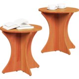  Klubska miza 2 pcs Voščeno rjava 46 x 46 x 47 cm Trdna borovina, (5000073362) | Shoptok.si
