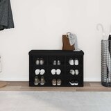 vidaXL klupa za cipele crni hrast drvena ploča 80 x 30 x 48 cm | shoptok.hr