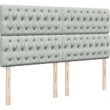 vidaXL Okvir kreveta s madracima svijetlosivi 180x200cm baršunasti | shoptok.hr