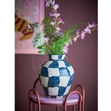 Bloomingville Modra/kremno bela steklena ročno poslikana vaza (višina 24 cm) Check – | Shoptok.si