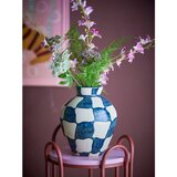Bloomingville Plava/krem staklena ručno oslikana vaza (visina 24 cm) Check – | shoptok.hr