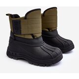 Big Star Children's Laced Up Snow Boots With Fleece Lining Khaki | ePonuda.com