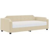  Dnevni krevet s madracem krem 100 x 200 cm od tkanine | Eponuda.com
