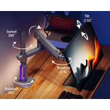 NORTH BAYOU G80 Gaming stoni nosač za monitor mat crni | ePonuda.com