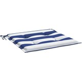  Jastuci za vrtne stolice 6 kom plavo-bijeli 40x40x4 cm tkanina | Shoptok.si
