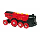 Brio – Močna električna rdeča lokomotiva z lučmi