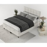 Maison de Rêve Svijetlo sivi tapecirani bračni krevet s prostorom za odlaganje 180x200 cm Senses – | shoptok.hr