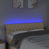  LED uzglavlje krem 160 x 7 x 78/88 cm od tkanine | shoptok.hr