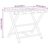  Sklopivi stalak za prtljagu 62 x 42 x 50,5 cm od bambusa | shoptok.hr