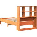 vidaXL Krevet s regalom za knjige bez madraca 90 x 200 cm od borovine | shoptok.hr