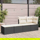 vidaXL 2-dijelni set vrtnih sofa s jastucima crni od poliratana bagrem | shoptok.hr