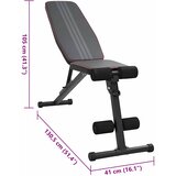  Klupa za težine Crna 131 x 41 x 110 cm Čelik s prahom premazan | Eponuda.ba