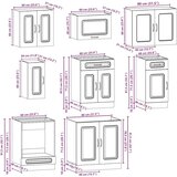 vidaXL Set kuhinjskih elementa od 8 dijelova "Kalmar" izrađeno drvo | shoptok.hr