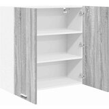 vidaXL Viseča omarica Riga Siva Sonoma 80 x 31 x 80 cm Konstruiran les | Shoptok.si