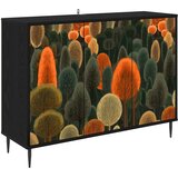  Kreveta ZAANDAM Crni hrast 102 x 33 x 76 cm Konstruirano drvo Slike