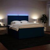  s oprugama i madracem plavi 180x200 cm baršunasti | shoptok.hr