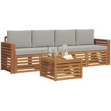  Set vanjskih sofa 5 kom. Prirodna i svijetlo siva | shoptok.hr