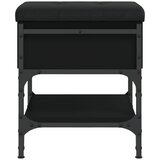  Klupa za cipele crna 42 x 42 x 45 cm od konstruiranog drva | shoptok.hr