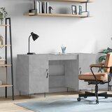  Radni stol boja betona 140 x 50 x 75 cm od konstruiranog drva | shoptok.hr