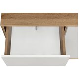 Støraa Bela/v naravni barvi vitrina v hrastovem dekorju 84x165 cm Skandi – | Shoptok.si