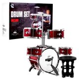 Dječji bubnjevi 5 bubnjeva Inlea4Fun SET BUBNJEVA - tamno crveni  Dječji bubnjevi 5 bubnjeva Inlea4Fun SET BUBNJEVA - tamno crveni Slike