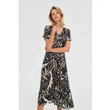 Marisse Viscose Dress With A Pattern, Black | Shoptok.si