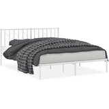  Metalni okvir za krevet s uzglavljem bijeli 160x200 cm | shoptok.hr