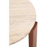 Premier Housewares Rjava/v svetli naravni barvi okrogla klubska mizica z marmorno mizno ploščo ø 60 cm Palermo – | Shoptok.si