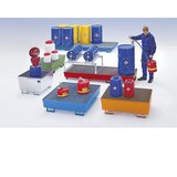 eurokraft pro Jeklena prestrezna kadica z robnimi profili, za 2 soda po 200 l, oranžne barve RAL 2000 | Shoptok.si