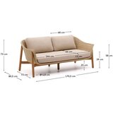 Kave Home Bež/u prirodnoj boji podstavljena vrtna sofa Galea – | shoptok.hr