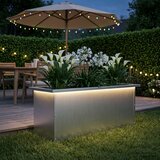  Vrtna posuda za sadnju s LED svjetlom Bijela 30 x 80 x 30 cm | shoptok.hr