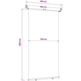Balkonski bočni awning 160 x 250 cm | shoptok.hr