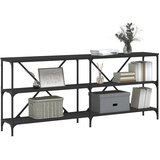  Konzolni stol crni 180x30x75 cm od konstruiranog drva i željeza | shoptok.hr