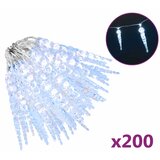  Božićna lampica u obliku ledenice 200 LED dioda hladno bijela 20 m akril PVC | shoptok.hr
