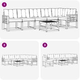  Set vanjskih sofa 7 kom. Bijela i krem | shoptok.hr