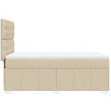  Krevet s oprugama i madracem krem 90 x 200 cm od tkanine | shoptok.hr
