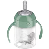 LOVI First Cup With Weighted Straw Green 6m+ skodelica 150 ml za otroke
